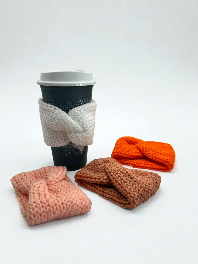 Knitted Travel Cup Wraps