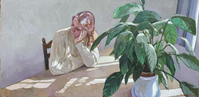 La table. 60x120, huile sur toile 