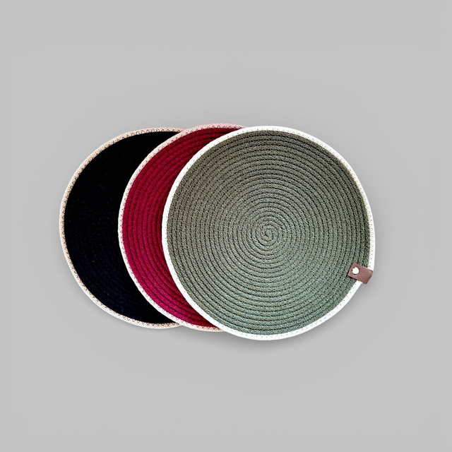 Dessous de plat 25 cm bi-color à l'unité 