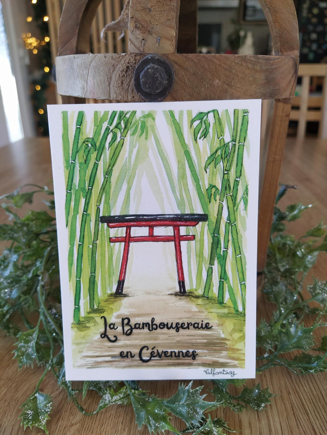 Carte "Bambouseraie", 10 x 15 cm