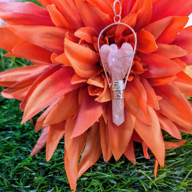 Rose Quartz Angel Pendulum 