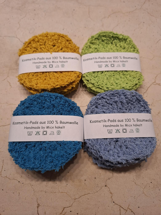 Frottee Kosmetik-Pads rund im Set