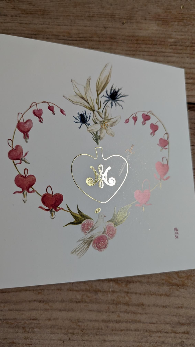  Carte Ex- voto coeur de Marie 