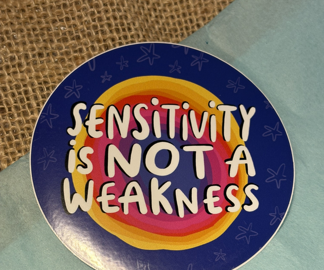Sensitivity vinyl sticker