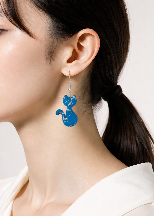 Boucles d'oreilles chat