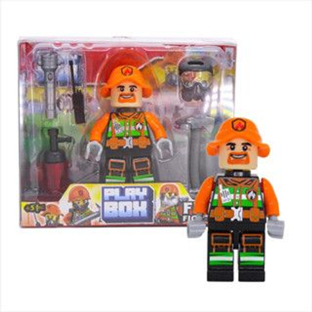 Boneco De Montar PlayBOX - BOMBEIRO