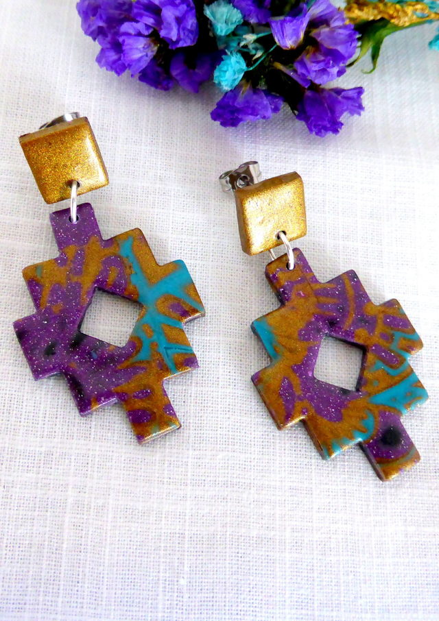 Boucles d'oreilles aztèques - Récifs des flots