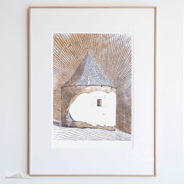 Woodcut &#039;Introspection&#039;