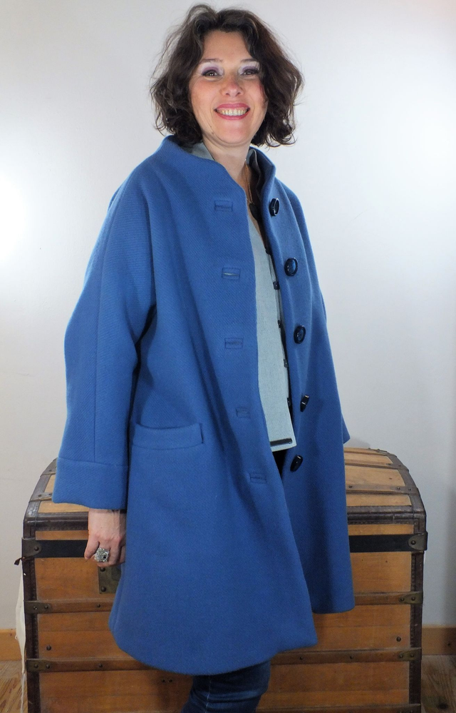 Manteau bleu canard