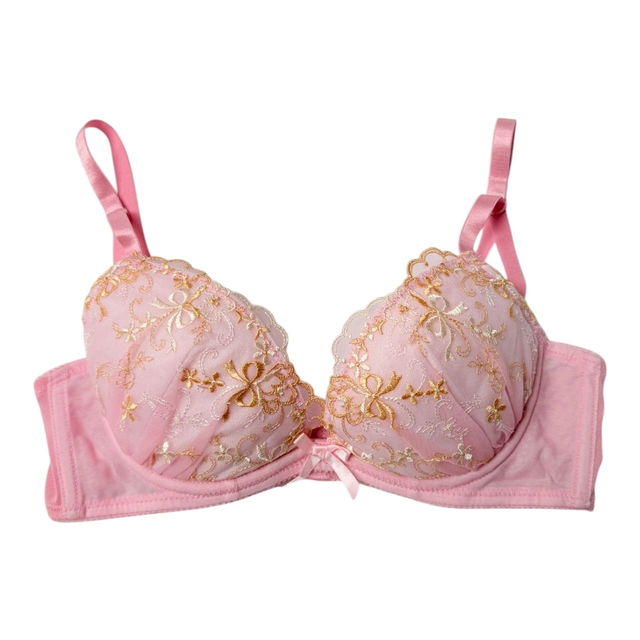Pink + yellow bow Japanese Bra UK 32B, 30B, 32C, 34C