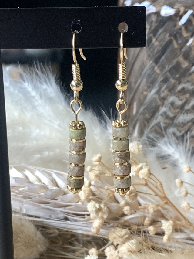 Boucles d'oreilles Soléa Quartz Turquoise