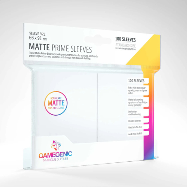 Gamegenic Matte Prime Sleeves - White