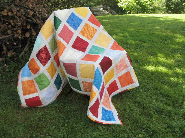 Plaid Patchwork multicolore