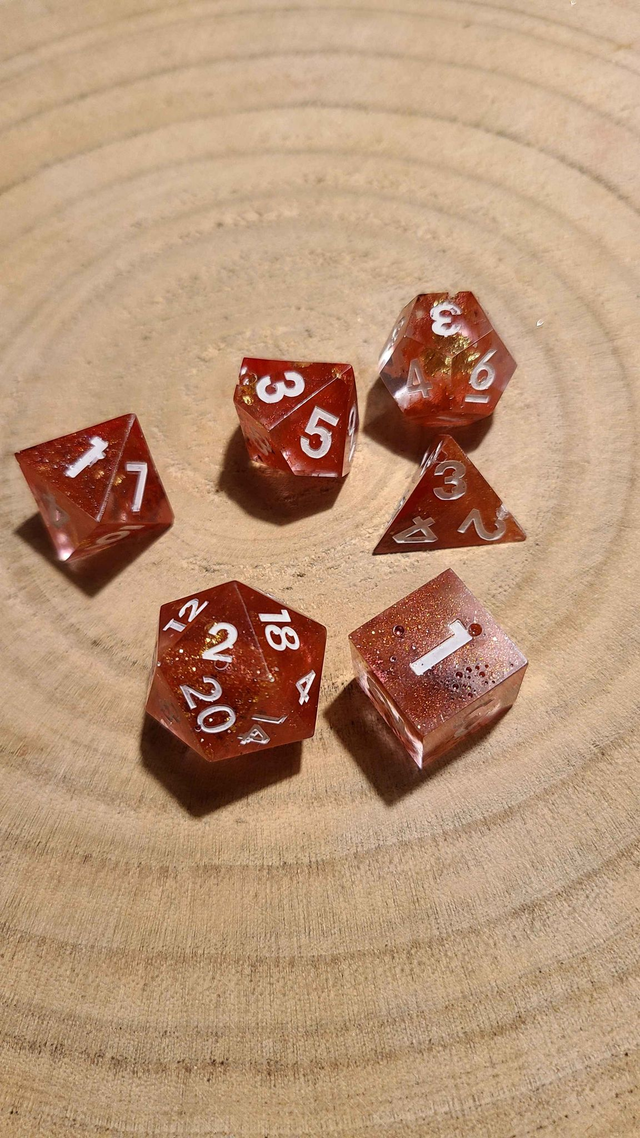 Set de 6 dés - rouge - B grade