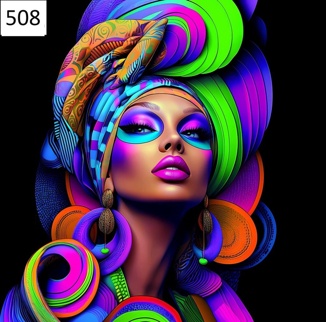 Panneau femme  en velours - 30x30cm   