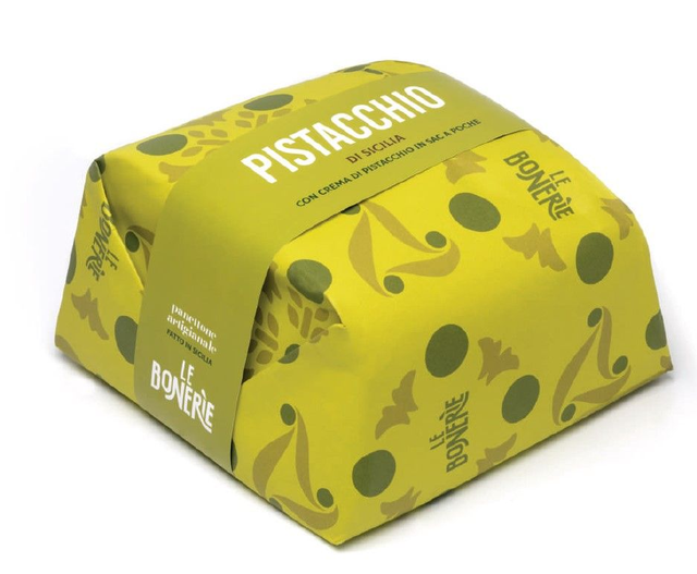 PANETTONE AL PISTACCHIO 1 KG (Con Crema al pistacchio inclusa)