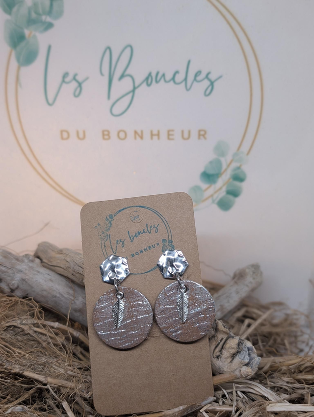 Boucles d&#039;oreilles Évasion argenté ev050