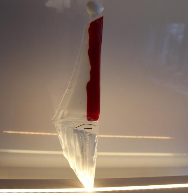 o8 Glas "Der Weihnachtsmann"  9 x 42 cm