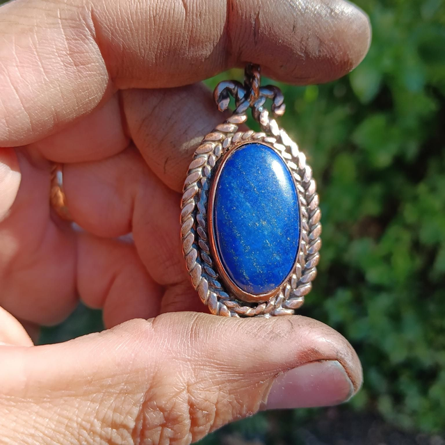 Pendentif cuivre et Lapis lazuli