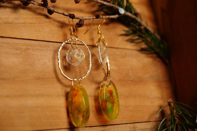 Boucles d'oreilles - Les givrées - Vert clair