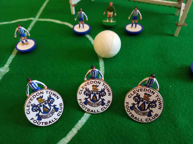 Clevedon Town enamel emblem pin badge