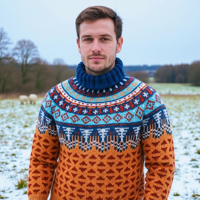 Alakay Sweater Kit - Col 02 (Golden Heather Álafosslopi) - Wool &amp; Pattern - Linka Neumann