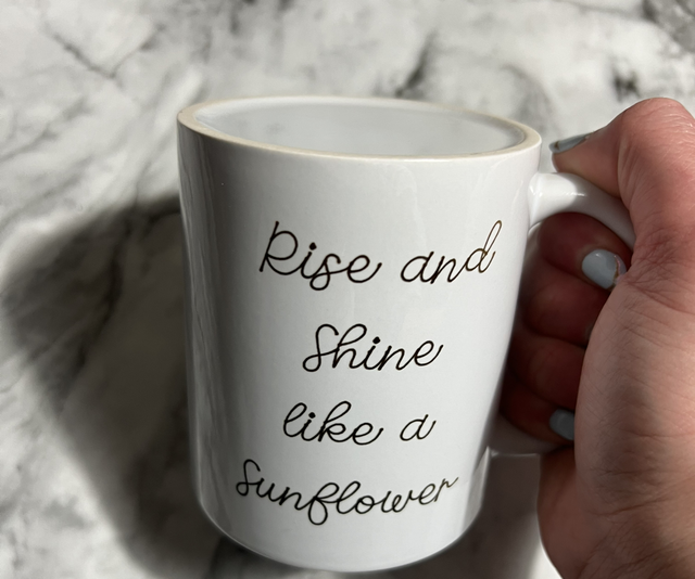 Quirky Seconds Rise and Shine like a Sunflower Mug