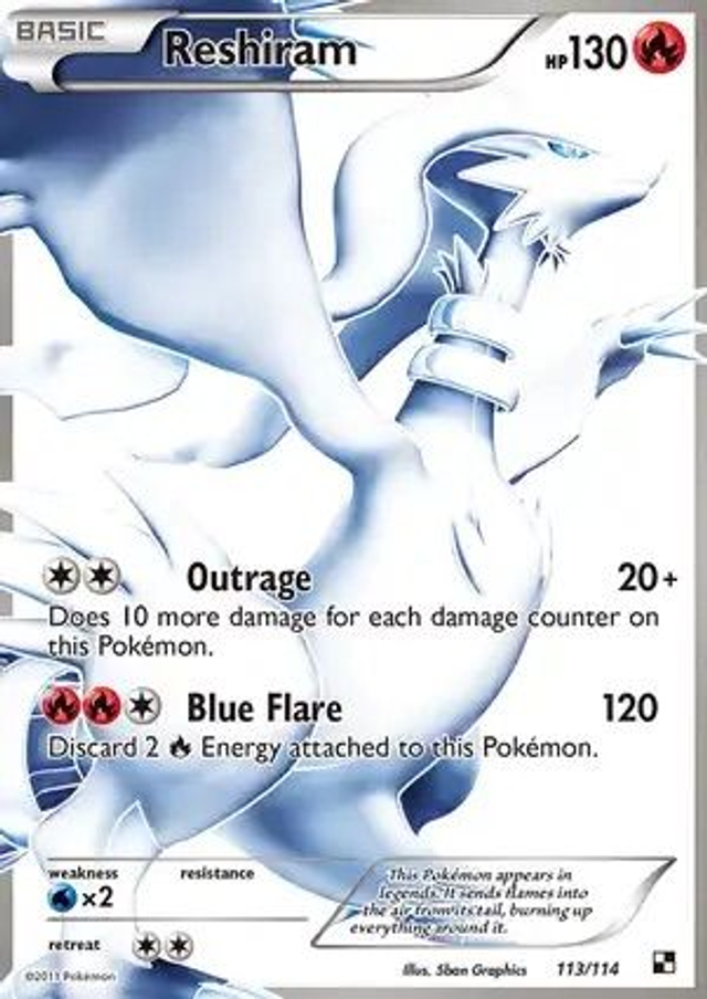 Reshiram - 113/114 (Black &amp; White - Ultra Rare)