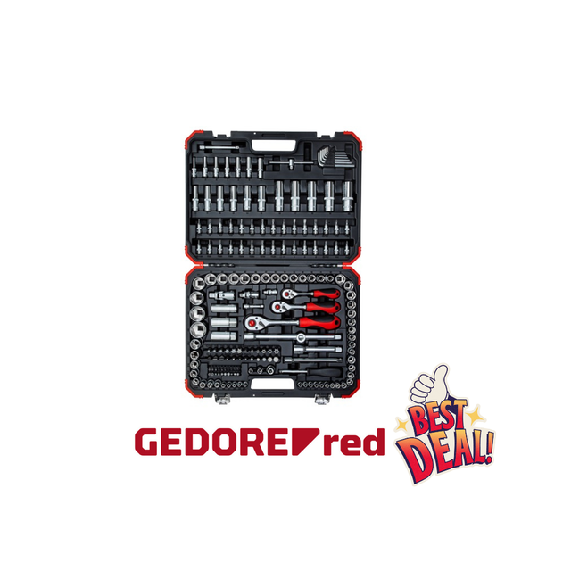 Steckschlüssel-Satz 1/4" + 3/8" + 1/2" 172-teilig R45603172