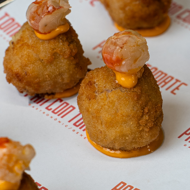 Croquetas (x6) coeur coulant aux gambas al ajillo 🦐
