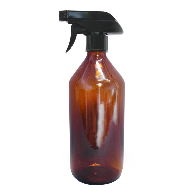 500ml ruskea lasipullo suihkepäällä (15kpl)