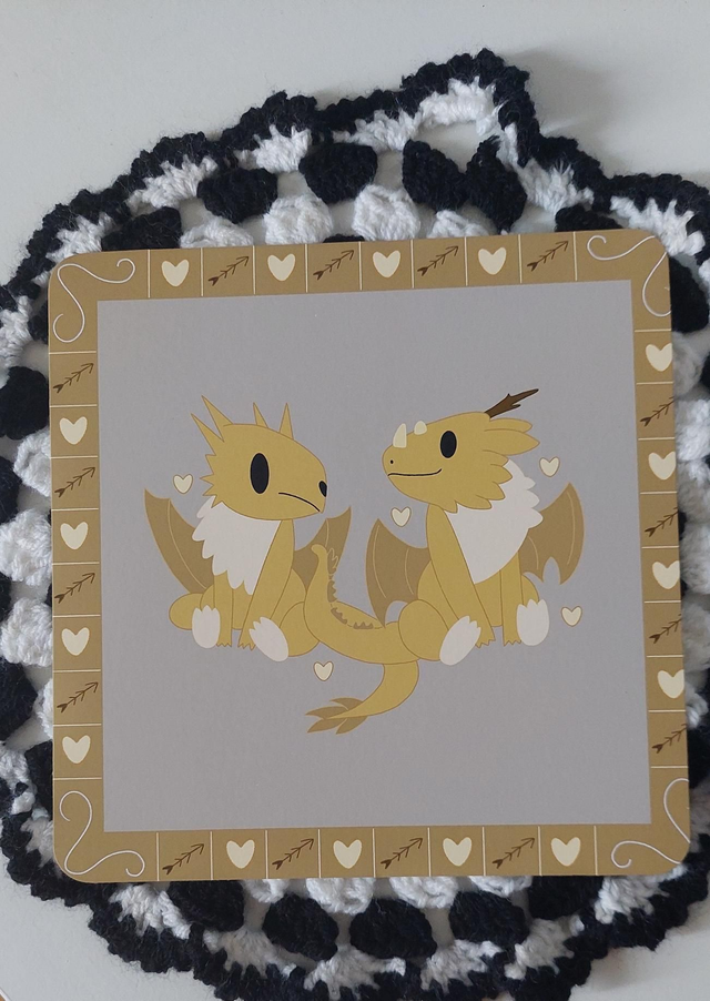 Illustration couple dragons 