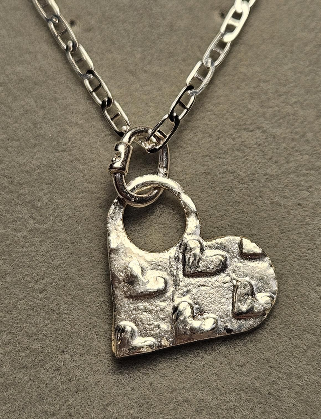 All heart silver necklace 