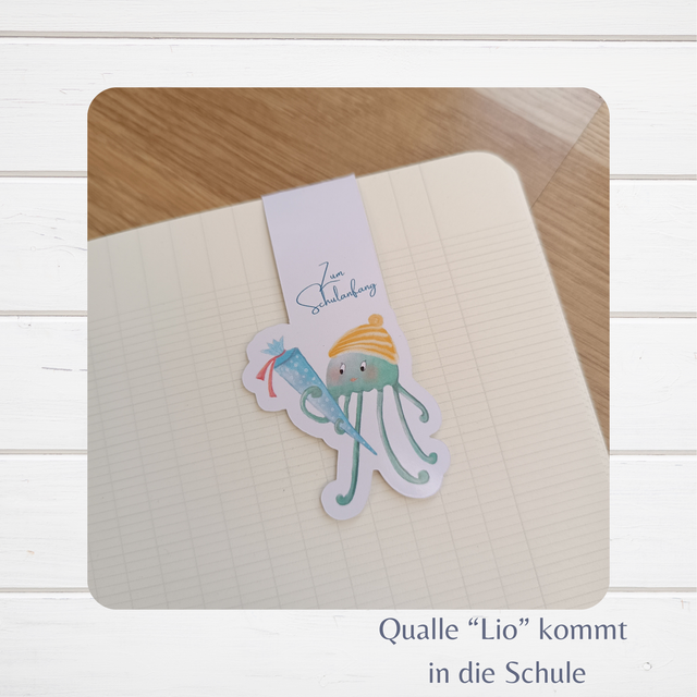 Qualle "Lio" - Lesezeichen zum Schulanfang
