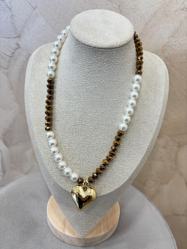 COLLANA DIAMANTE PERLA 