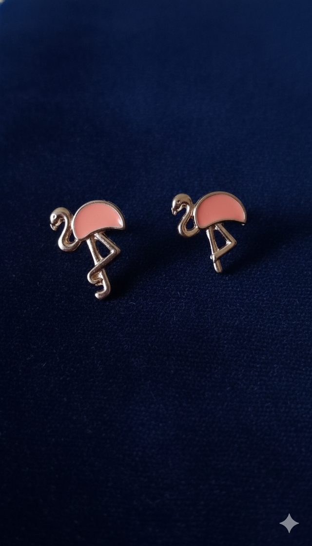 Boucles d'oreilles Flamant rose 