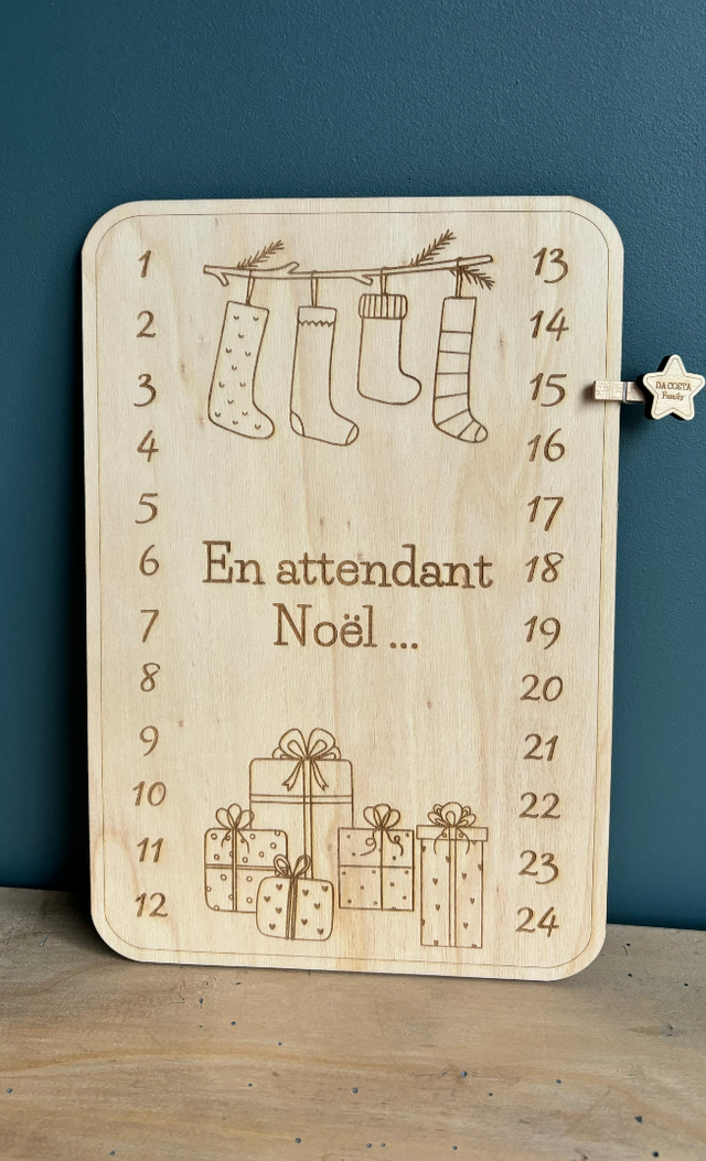 Calendrier de l&#039;avant &quot;En attendant Noël&quot; - Personnalisable