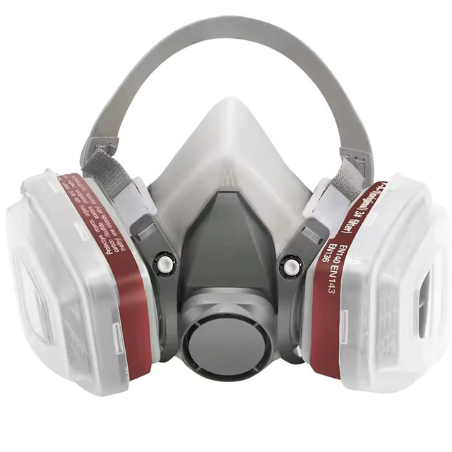 Masque de protection demi-masque pour peintre avec cartouches filtrantes anti-poussière 6200