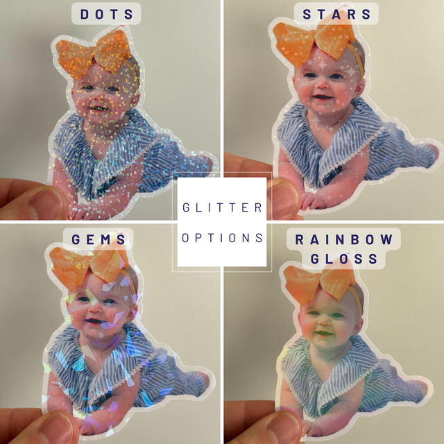 Custom Holographic Glitter Stickers
