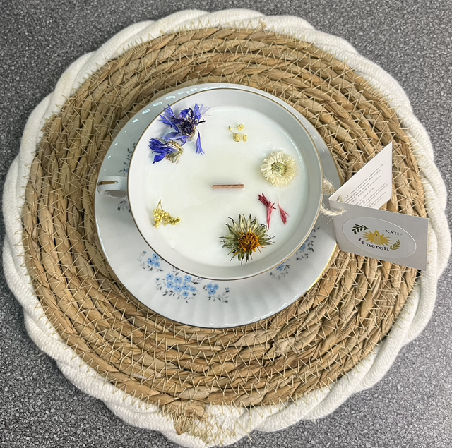 Bougie Fleur de Coton - Hiver bleu 