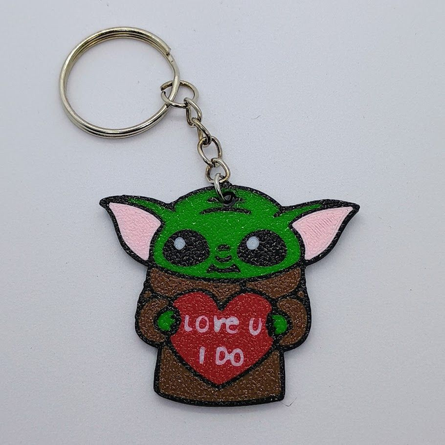 🌟 Baby Yoda Love Keychain | Valentine's Edition 💕