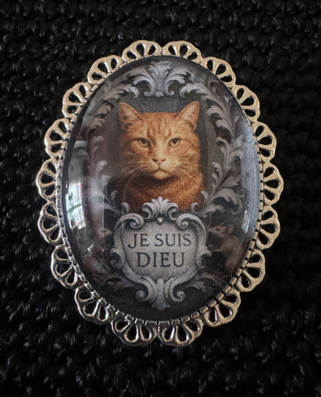 Broche chat roux tigré