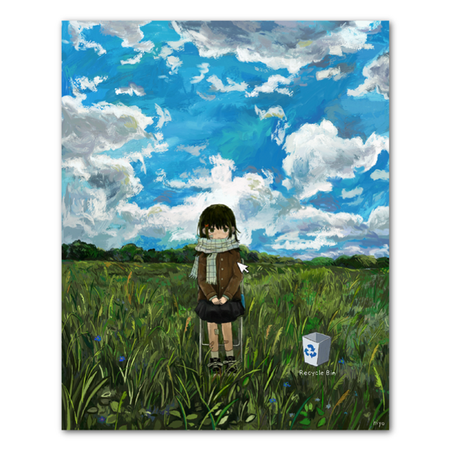 large art print - empty recycle bin 🗑️♻️