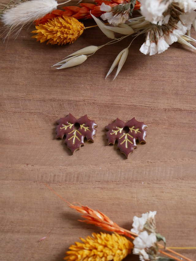 Feuilles d'érable chocolat petites