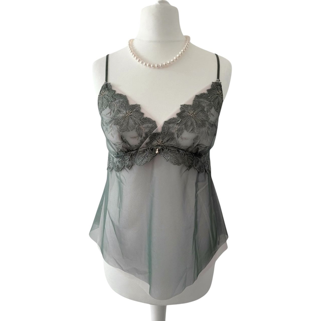 Ocean green/turquoise floral babydoll cami