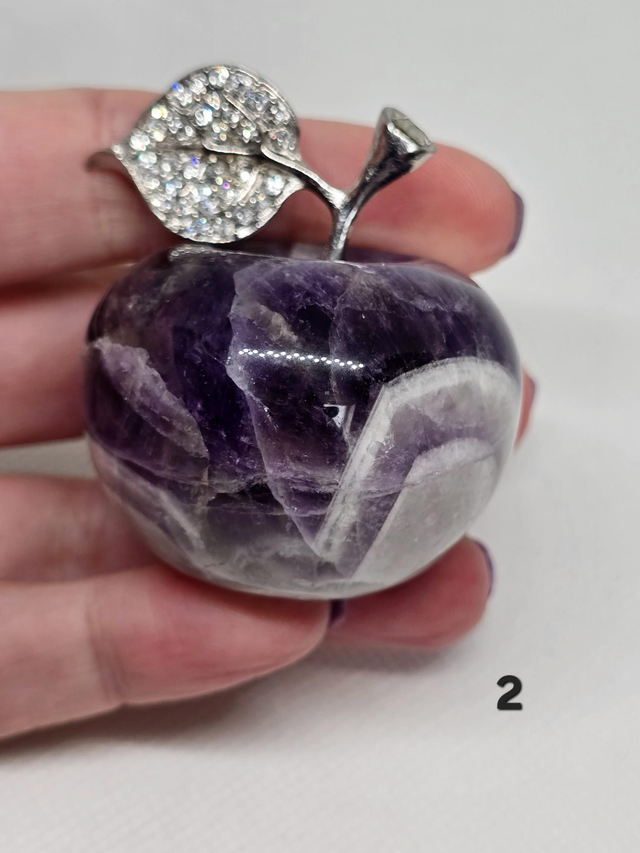 Améthyste chevron en forme de pomme