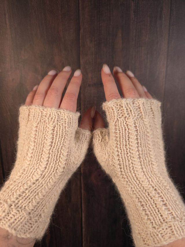 Mitaines fantaisie (naturel)