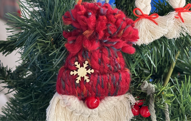 Père Noël macramé rouge 🎅