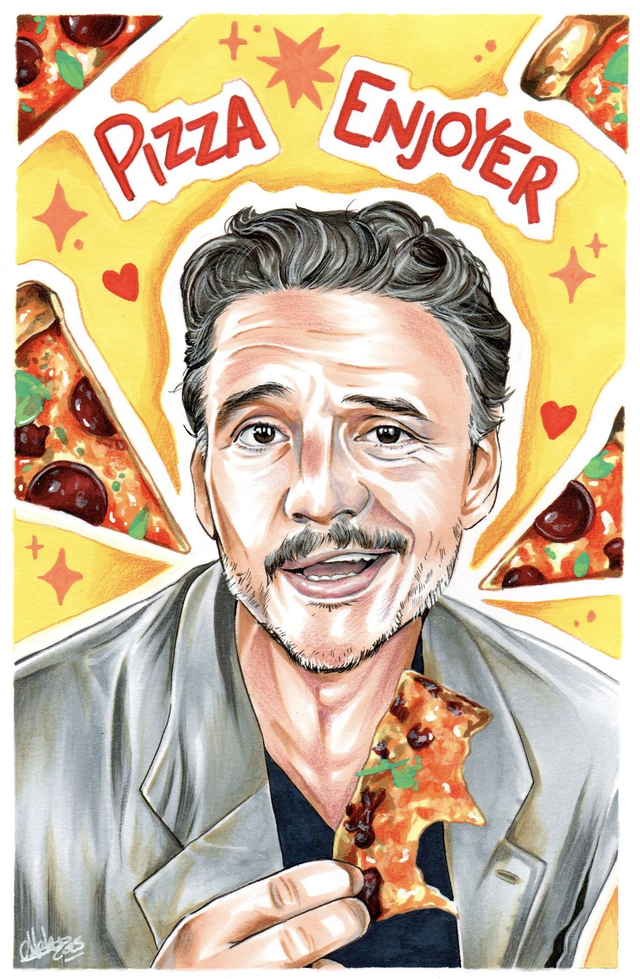 Pedro Pascal Pizza Sticker