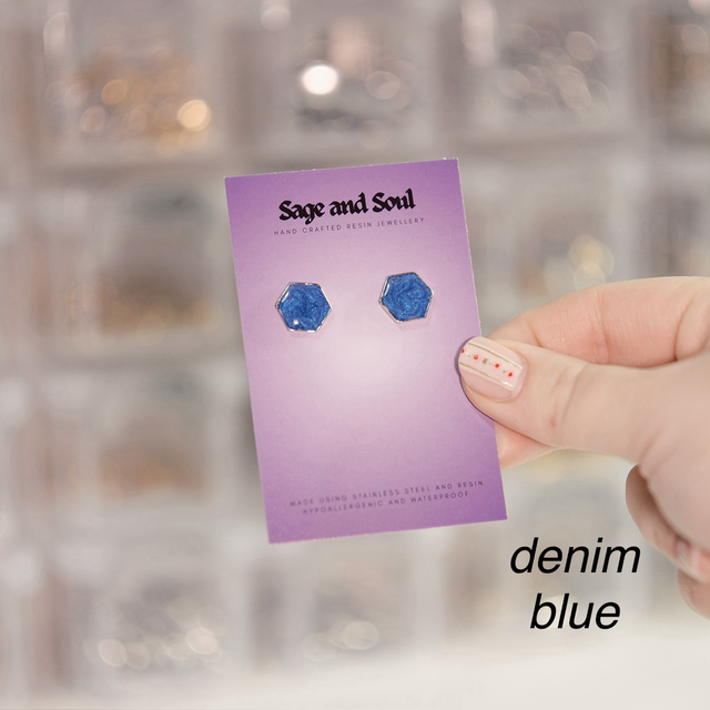 Sale - Hexagon Studs